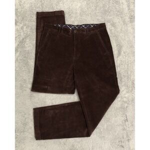 BROOKS BROTHERS 1818 Clark Trousers Men's‎ 34x30 Brown Corduroy Jumbo Corduroy